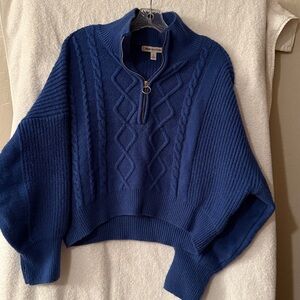 royal blue Urban Outfitters quarter zip sweater